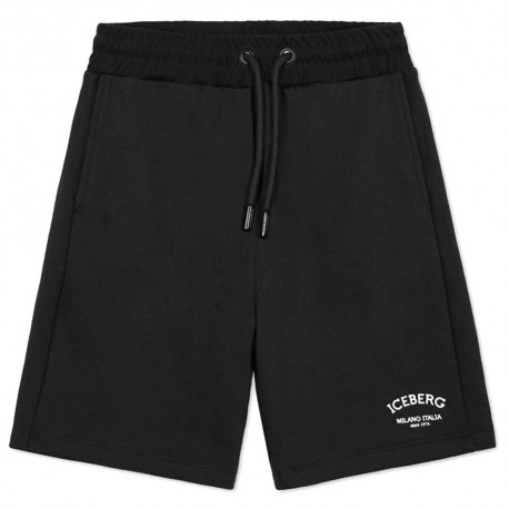 Czarne bermudy dla chłopca Iceberg BFICE6115J V5 A