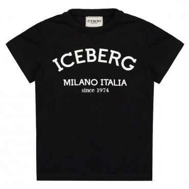 Czarna koszulka chłopięca Iceberg TSICE6127J V3