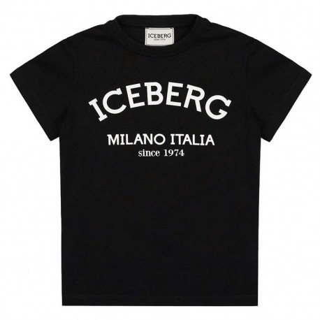 Czarna koszulka chłopięca Iceberg TSICE6127J V3 A