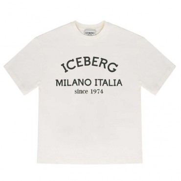 Koszulka dla chłopca off white Iceberg TSICE6127J