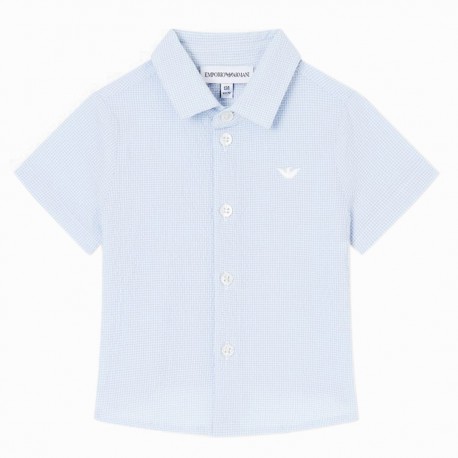 Niebieska koszula niemowlęca Armani EB001164 AF20965 F9037 A
