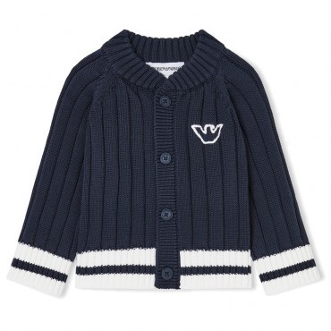 Granatowy kardigan niemowlęcy Armani EB001244