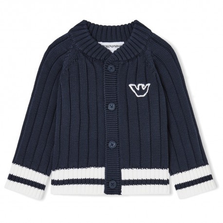 Granatowy kardigan niemowlęcy Armani EB001244 AF23416 UB096 A