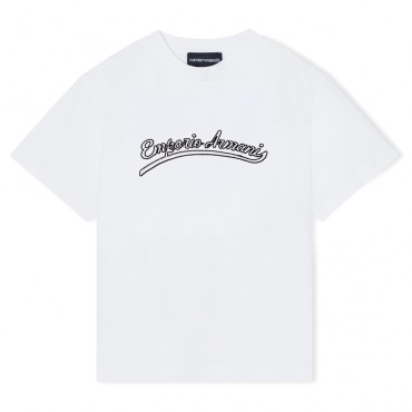 Biały t-shirt dla chłopca Armani EB001623 AF13715