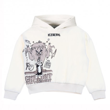 Bluza chłopięca z kapturem Iceberg MFICE6100J OW A