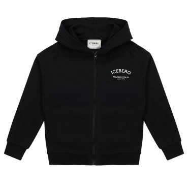 Czarna bluza dla chłopca Iceberg MFICE6119J V1