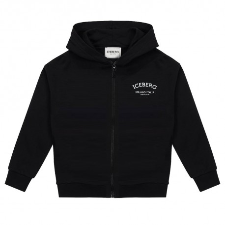 Czarna bluza dla chłopca Iceberg MFICE6119J V1 A