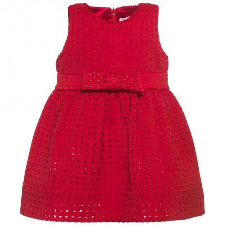 Czerwona suknia z kokardą Monnalisa 000152 A