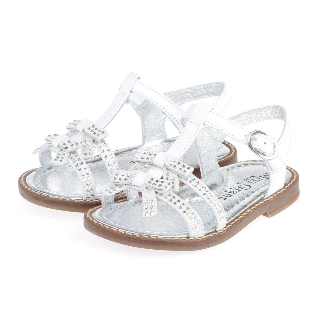 Sandałki białe firmowe Miss Grant - buty oryginalne dla dzieci - 000176 ...
