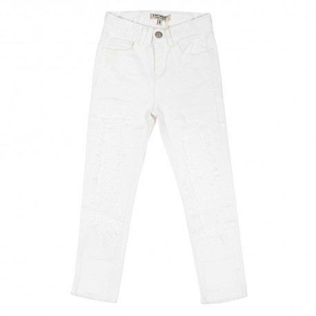Białe jeansy Twin Set 001037 A